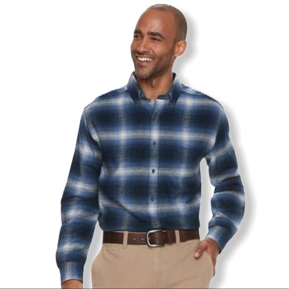 croft & barrow Other - Croft & Barrow Men's Slim-Fit Flannel Button-Down